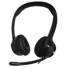 Наушники с микрофоном Logitech H390 черный 1.9м накладные USB оголовье (981-000485)