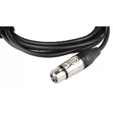 Кабель микрофонный FORCE FMC-05/3XLR (M) - XLR (F), высококачественный балансный, малошумящий с проводниками из безкислородной меди OFC, диаметр 6 мм, профессиональные металлические разъемы, длина 3 м, цвет черный