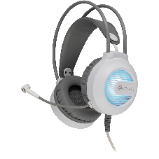 Гарнитура Oklick HS-L300G белый, проводная, 3.5 мм, подсветка