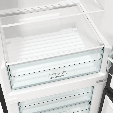 Холодильник Gorenje NRK6202EBXL4 черный матовый двухкамерный 235/96л морозилка снизу, No Frost