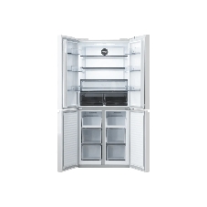 Холодильник Centek CT-1744 NF White Glass белый трехкамерный 267/148л морозилка снизу, No Frost, Side by Side