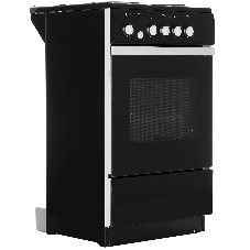 Плита электрическая De Luxe 5004.12э черный, конфорок 4 шт, духовка 46 л, 50 см x 85 см x 50 см
