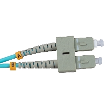 Патч-корд оптический Cabeus FOP-50-SC-SC-1m duplex SC-SC 50/125 мм OM3 1м LSZH