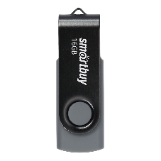 Флешка USB Smartbuy Twist Black (SB016Gb2TWK), 16Gb, USB 2.0, R/W 15/5, черный