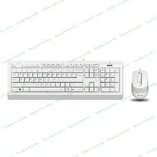 Комплект клавиатура+мышь A4Tech FStyler F1010 проводной, USB, 1600 DPI, белый/серый