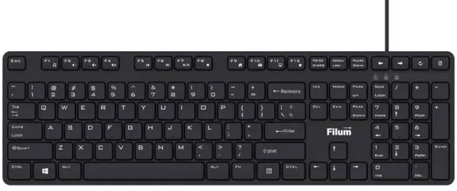 Клавиатура Filum FL-KB15 проводная, USB Type-A, чёрный