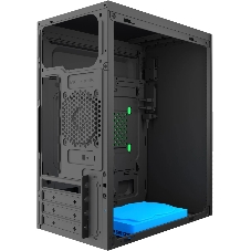 Компьютерный корпус с блоком питания 450Вт. Case Forza mATX, 450W, 2xUSB 2.0, Black, w/o FAN, 8 см fan PSU, power cord