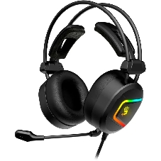 Гарнитура Bloody MC750 чёрный, проводная, USB, подсветка