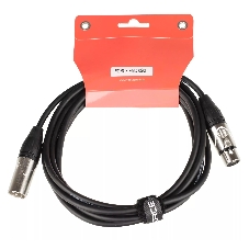 Кабель микрофонный FORCE FMC-05/3XLR (M) - XLR (F), высококачественный балансный, малошумящий с проводниками из безкислородной меди OFC, диаметр 6 мм, профессиональные металлические разъемы, длина 3 м, цвет черный