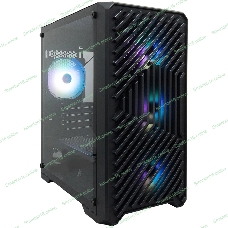 Компьютерный корпус 1STPLAYER TRILOBITE T5 ARGb Black, mATX, 4x120мм ARGb fans
