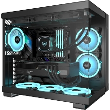 Компьютерный корпус без блока питания Case PCCooler C3T500 ARGB BK, Midi-Tower, TG, 6x120мм ARGB, 1xUSB-C 3.1 + 2xUSB-A 3.0, ATX, mATX, mITX черный