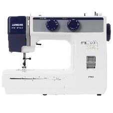 Швейная машина Janome SP901 белый/синий, электромеханическая, вертикальный качающийся, 15 операций, петля полуавтомат