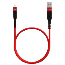 Кабель Maxvi MC-05T red USB-A - Type-C, 2A ток макс. нагрузки 2А, макс. напряжение 5V; стандарт USB 2.0; длина 1м, оплетка TPU, металлические корпуса разъемов, цвет красный