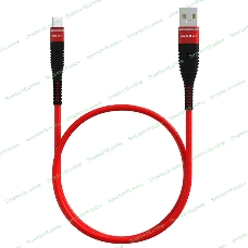 Кабель Maxvi MC-05T red USB-A - Type-C, 2A ток макс. нагрузки 2А, макс. напряжение 5V; стандарт USB 2.0; длина 1м, оплетка TPU, металлические корпуса разъемов, цвет красный
