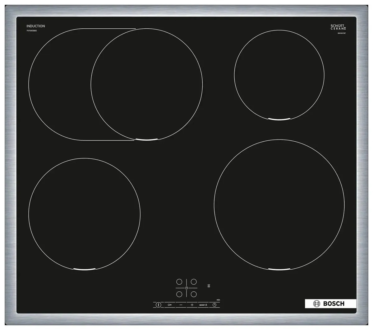 Индукционная варочная панель Bosch PIF645BB5E независимая, черный