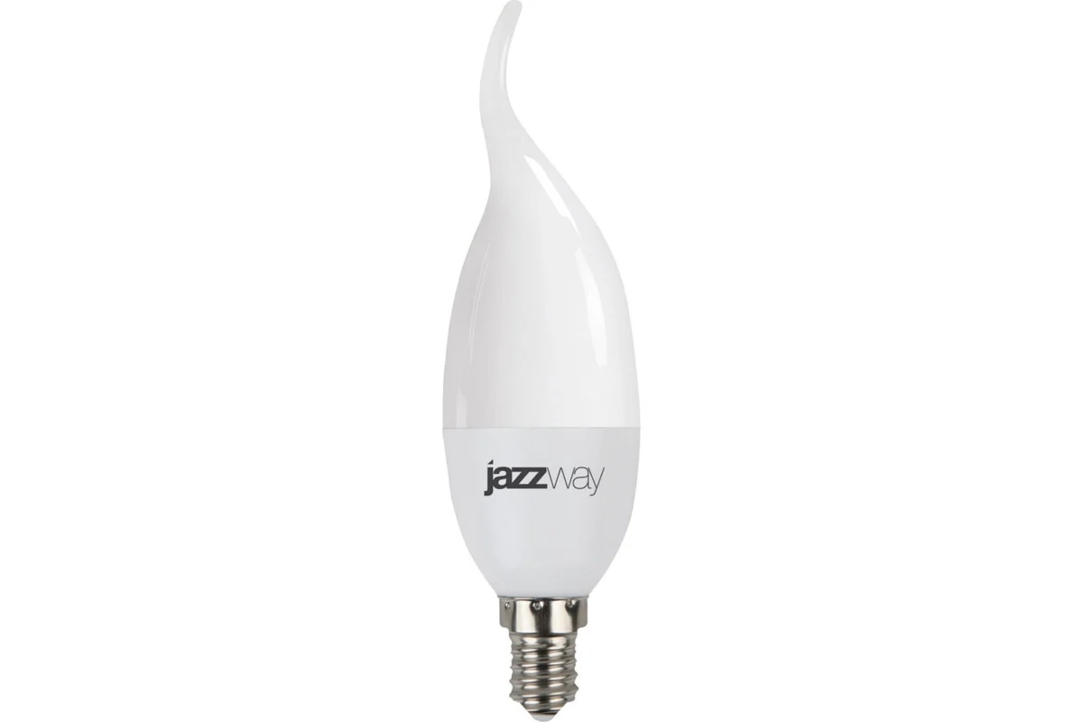 Лампа светодиодная JazzWay PLED-SP CA37 9Вт свеча 3000К теплый белый E14 820лм 230В