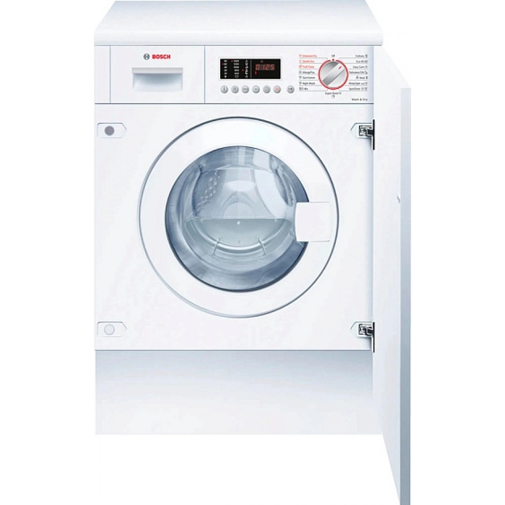 Cтиральная машина встраиваемая Bosch WKD28543EU белый, загрузка фронтальная 7 кг, 4 кг - сушка, 1400 об/мин, класс: A++