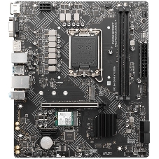Материнская плата MSI PRO H610M-G WIFI DDR4, Socket LGA 1700, Intel H610, 2xDDR4, 4xSATA, 1xM.2, 1xPCIe 4.0 x16, 1xPCIe 3.0 x1, 1xHDMI, 1xDP, 1xVGA, 1x 1Gb LAN, 4xUSB-A 2.0, 2xUSB-A 5Gbps, 3x3.5 мм, 7.1, mATX