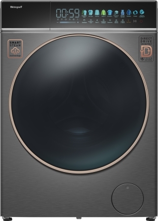 Стиральная машина Weissgauff WM 58411 Direct Drive Inverter Premium Steam Grey серая, загрузка фронтальная 11кг, 1400 об/мин., класс: A+++