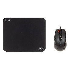 Мышь проводная + коврик A4Tech X-7120 черный, 2000 dpi, USB, кнопки - 7