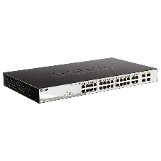 Коммутатор D-Link DGS-1210-28MP/F3A, 24×1 Гбит/с + 4×1 Гбит/с Combo, настраиваемый