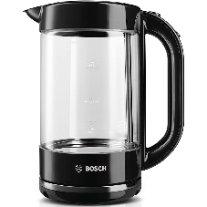 Чайник электрический Bosch TWK70B03 1.7 л, 2400 Вт, черный (корпус: стекло)