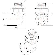 Уголок комбинированный VALTEC 32 х 3/4' НР полипропиленовый PPR белый PV7533205