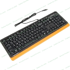 Клавиатура проводная A4Tech Fstyler FK10, USB, черный/оранжевый