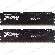 Оперативная память Kingston Fury Beast, DDR5, 32GB (2x16GB), 5200MHz, CL40, DIMM, радиатор, черный