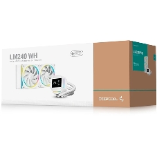 Система жидкостного охлаждения Deepcool LM240 WH ARGB Soc-AM5/AM4/1200/1700/1851 белый 4-pin 19-36dB Al LCD 220W 1404gr Ret (R-LM240-WHDMMC-1)