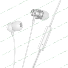 Проводные наушники Hoco M110 Encourage серебристый, внутриканальные, Jack 3.5 мм