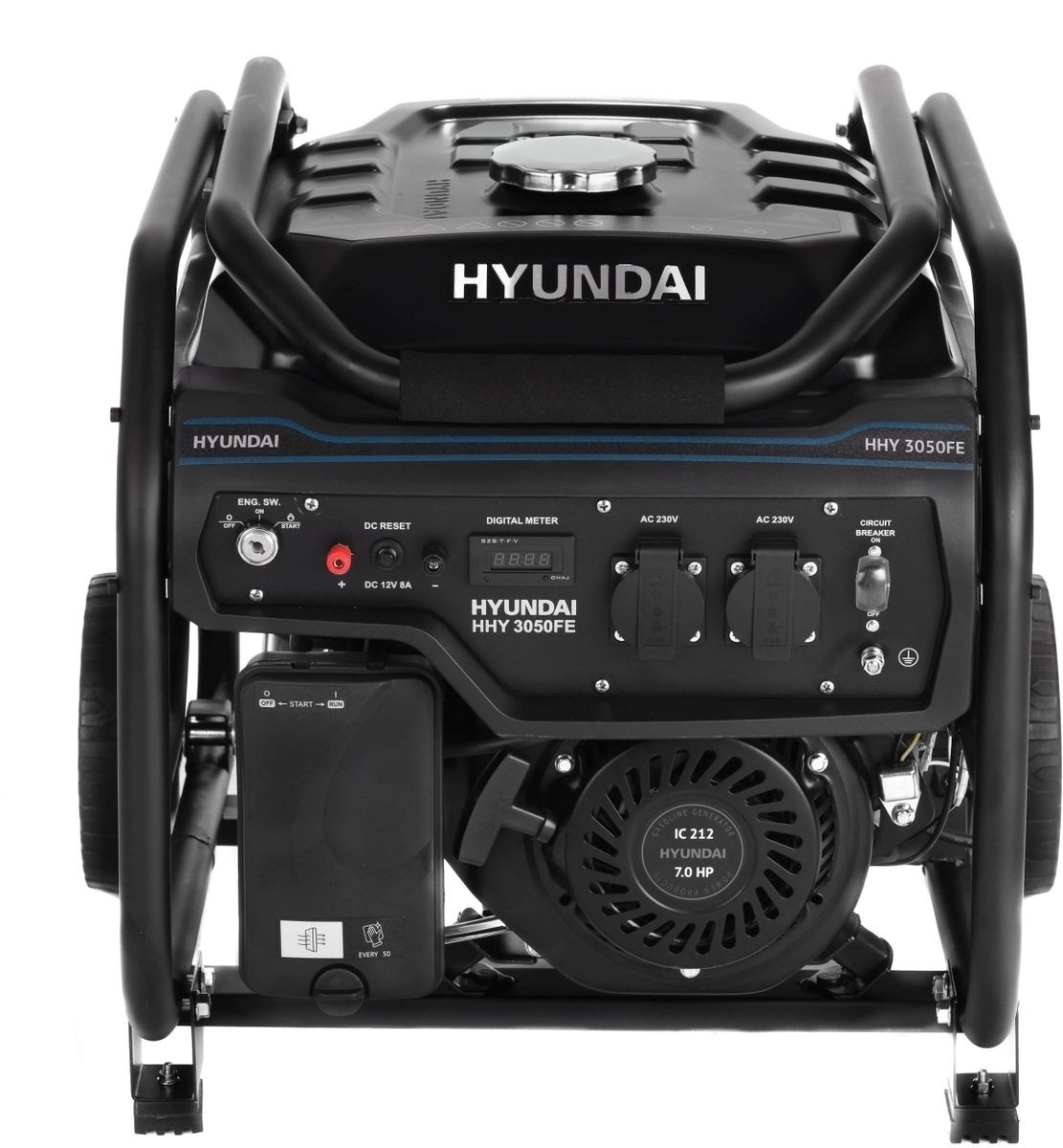 Электрогенератор бензиновый Hyundai HHY 3050FE, 3.2 кВт, 69 дБ, 51.5 кг