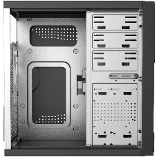 Компьютерный корпус с блоком питания Foxline 450Вт. Сase Forza mATX, 450W, 2xUSB 2.0, Black, w/o FAN, 12 см fan PSU, power cord