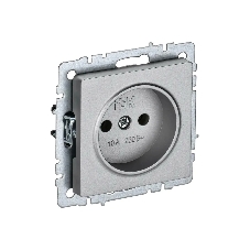 Розетка 1-местная IEK BRITE РС10-1-0-БрА (BR-R10-10-K47) без заземления, без защитных шторок, 10А, алюминий Розетка 1-местная IEK BRITE РС10-1-0-БрА (BR-R10-10-K47) без заземления, без защитных шторок, 10А, алюминий