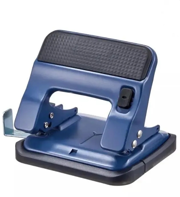Дырокол Kw-Trio 09616BLUE, до 30 листов, металл синий, отверстий: 2