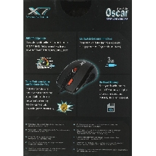 Мышь проводная A4Tech XL-750BK черный, 3600 dpi, USB, кнопки - 7