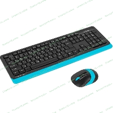 Комплект клавиатура+мышь A4Tech FStyler FG1010 беспроводной, USB, 2000 DPI, чёрный/синий