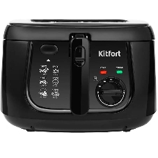 Фритюрница Kitfort KT-2018 чёрный, 1800 Вт, 2.5 л, 0.375 кг