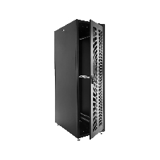 Шкаф серверный напольный ЦМО ШТК-Э, IP20, 48U, 2254х800х1000 мм (ВхШхГ), дверь: перфорация, боковая панель: сплошная, разборный, черный
