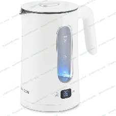 Чайник электрический Hyundai HYK-G5510 1.5 л, 2200 Вт, белый/прозрачный корпус: стекло