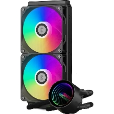 Система жидкостного охлаждения PCCOOLER DA240 V2, 240 мм, 2x120 мм, ARGB, 270 Вт