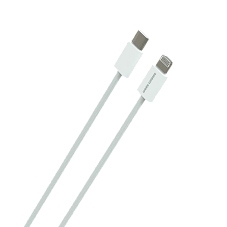 Кабель MORE CHOICE (4620202550408) K73i USB 3.0A PD 20W для Lighting 8-pin Type-C - нейлон 1м белый