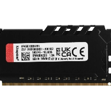 Оперативная память Kingston Fury Beast, DDR4, 64GB (4x16GB), 3600MHz, CL18, DIMM, радиатор, черный