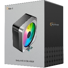 Кулер для процессора Ocypus Delta A40 EX BK ARGB, 120мм ARGB FAN, 4 HEAT PIPES, 4-PIN PWM, 500-1800 RPM, 29DBA, HYDRO BEARING, LGA115X/1200/1700/18XX, AM4/AM5