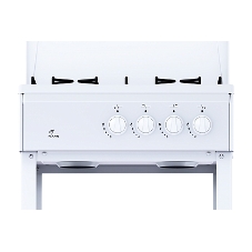 Плита газовая Flama AVG 1401 W белый,крышка
