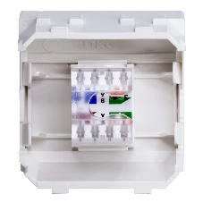 Розетка компьютерная DKC Brava 76655B R J 45 кат. 5e, белая, 2 мод