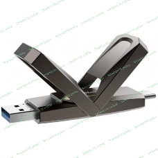 Флешка USB Netac US5 (NT03US5C-256G-32TA), 256Gb, USB 3.2/TypeC, R/W/ 550/500, черный