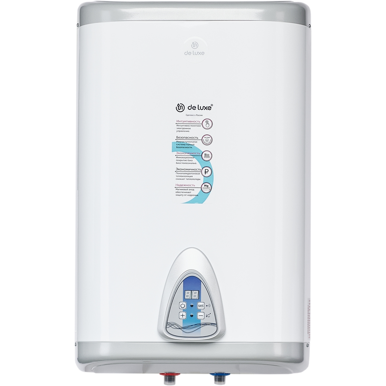 Водонагреватель электрический De Luxe 5W50V2 белый, накопительный, 50 л, 1,5 кВт