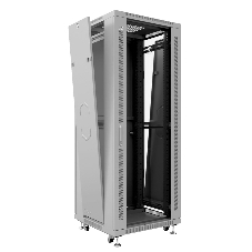Шкаф телекоммуникационный напольный Cabeus SH-05C-42U60/80 IP20, 42U, 2055х600х800 мм (ВхШхГ), дверь: стекло, разборный, цвет: серый