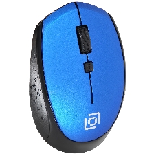 Мышь беспроводная Oklick 488MW синий/черный, 1600 dpi, радиоканал, USB, кнопки - 4